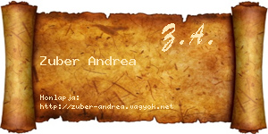 Zuber Andrea névjegykártya